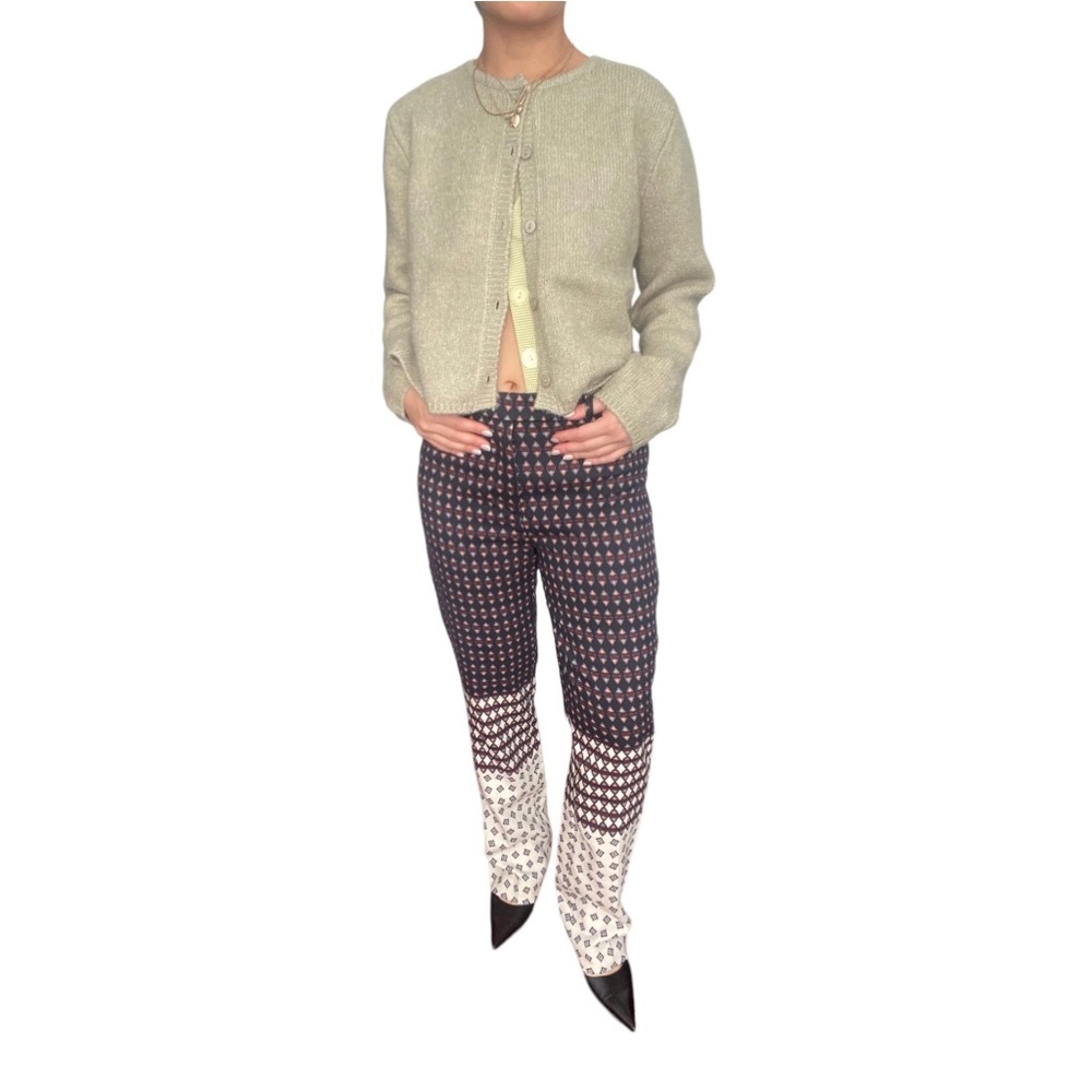 Etro Women’s Printed Wool Straight Leg Pants Size 30”